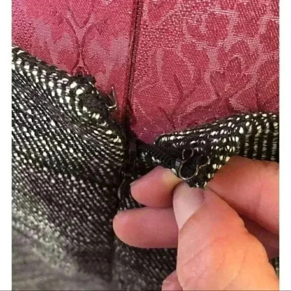 Loft Petites Womens Skirt Size 12P Black Faux Wrap - Picture 8 of 10